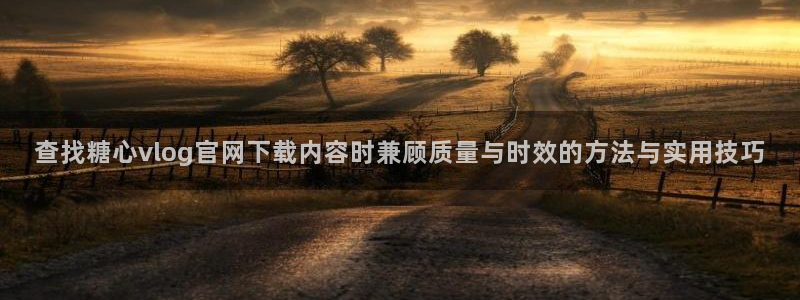 心糖logo官网入口网页:查找糖心vlog官网下载内容时兼顾质量与时效的方法与实用技巧